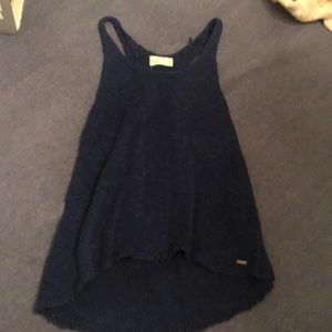 knitted navy blue tank from hollister
